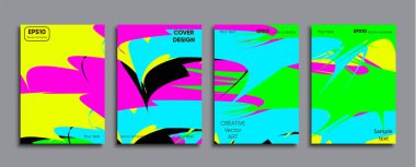 Yaratıcı renkli kapak. Kapak tasarımı.