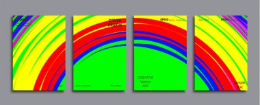 Yaratıcı renkli kapak. Kapak tasarımı.