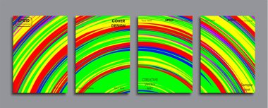 Yaratıcı renkli kapak. Kapak tasarımı.
