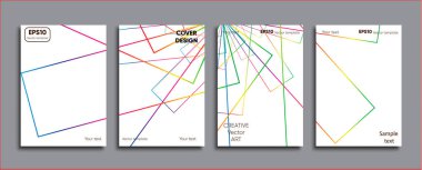 Yaratıcı renkli kapak. Kapak tasarımı.