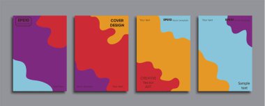 Yaratıcı renkli kapak. Kapak tasarımı.