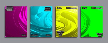 Yaratıcı renkli kapak. Kapak tasarımı.