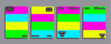 Yaratıcı renkli kapak. Kapak tasarımı.