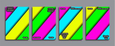 Yaratıcı renkli kapak. Kapak tasarımı.