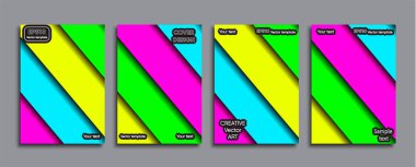 Yaratıcı renkli kapak. Kapak tasarımı.