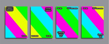 Yaratıcı renkli kapak. Kapak tasarımı.