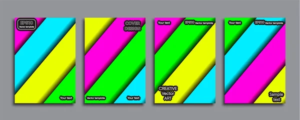 Kreativer Farbiger Einband Cover Design — Stockvektor