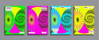 Yaratıcı renkli kapak. Kapak tasarımı.