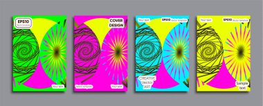 Yaratıcı renkli kapak. Kapak tasarımı.