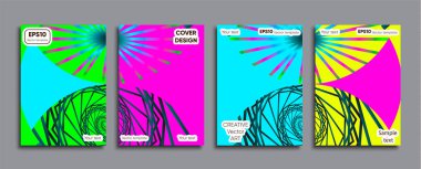 Yaratıcı renkli kapak. Kapak tasarımı.