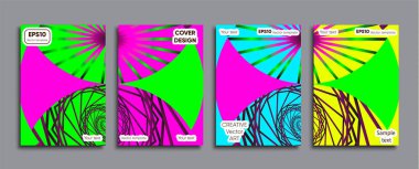 Yaratıcı renkli kapak. Kapak tasarımı.