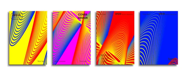 Copertina Colorata Creativa Disegno Copertina — Vettoriale Stock