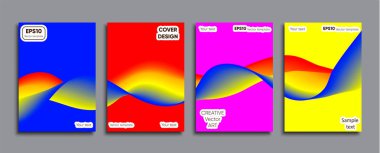 Yaratıcı renkli kapak. Kapak tasarımı.