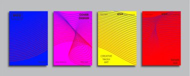 Yaratıcı renkli kapak. Kapak tasarımı.