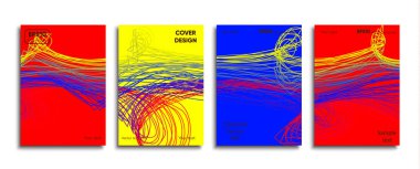 Yaratıcı renkli kapak. Kapak tasarımı.