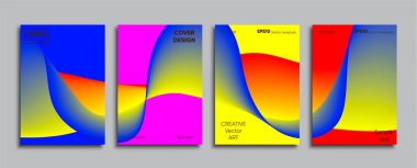 Yaratıcı renkli kapak. Kapak tasarımı.