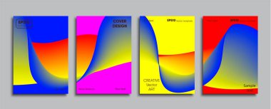 Yaratıcı renkli kapak. Kapak tasarımı.