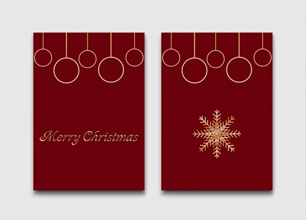 Carte Postale Noël Design Simple Élégant — Image vectorielle