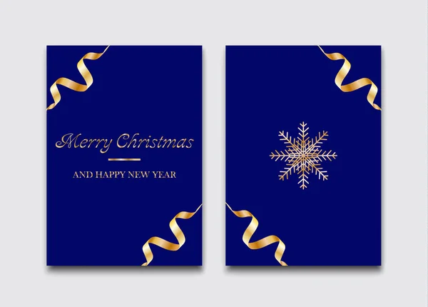 Cartão Postal Natal Design Simples Elegante — Vetor de Stock