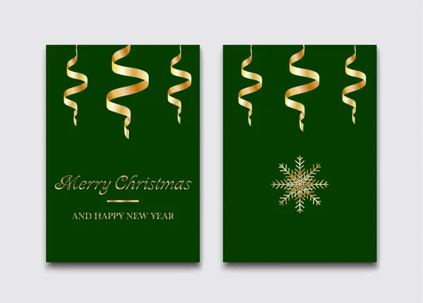 Christmas Postcard Simple Elegant Design — Stock Vector
