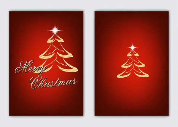 Feliz Navidad Feliz Año Nuevo Tarjetas Navidad Diseño Simple — Vector de stock