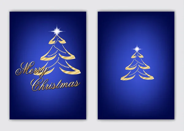 Καλά Χριστούγεννα Και Ευτυχισμένο Νέο Έτος Χριστουγεννιάτικες Κάρτες Απλός Σχεδιασμός — Διανυσματικό Αρχείο