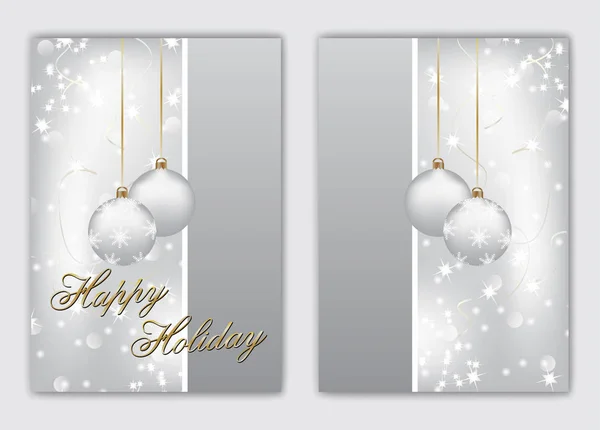 Feliz Navidad Feliz Año Nuevo Tarjetas Navidad Diseño Simple — Vector de stock