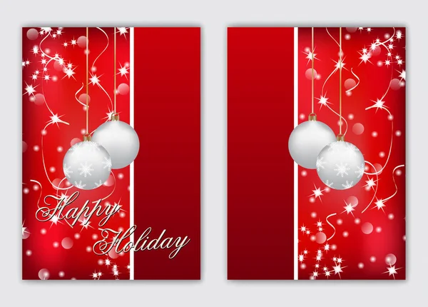 Feliz Natal Feliz Ano Novo Cartões Natal Design Simples — Vetor de Stock