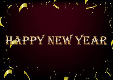 Mutlu yeni yıl 2019. Vektör çizim tasarım elegance altın renk.