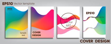 Yaratıcı renkli kapak. Kapak tasarımı. Serin arka plan.