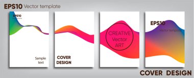 Yaratıcı renkli kapak. Kapak tasarımı. Serin arka plan.