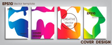 Yaratıcı renkli kapak. Kapak tasarımı. Serin arka plan.