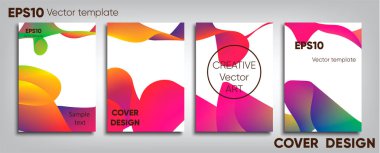 Yaratıcı renkli kapak. Kapak tasarımı. Serin arka plan.