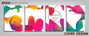 Yaratıcı renkli kapak. Kapak tasarımı. Serin arka plan.