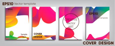 Yaratıcı renkli kapak. Kapak tasarımı. Serin arka plan.