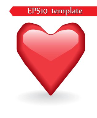 Kalp şekli. Kalp vektör. El çekilmiş simgesi. Beyaz arka plan üzerinde izole trendy kalp.