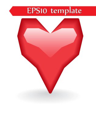 Kalp şekli. Kalp vektör. El çekilmiş simgesi. Beyaz arka plan üzerinde izole trendy kalp.