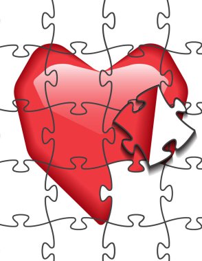 Kalp şekli. Kalp vektör. El çekilmiş simgesi. Beyaz arka plan üzerinde izole trendy kalp.