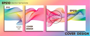 Yaratıcı renkli kapak. Kapak tasarımı. Serin arka plan.