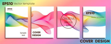 Yaratıcı renkli kapak. Kapak tasarımı. Serin arka plan.