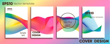 Yaratıcı renkli kapak. Kapak tasarımı. Serin arka plan.