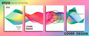 Yaratıcı renkli kapak. Kapak tasarımı. Serin arka plan.