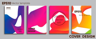 Yaratıcı renkli kapak. Kapak tasarımı. Serin arka plan.