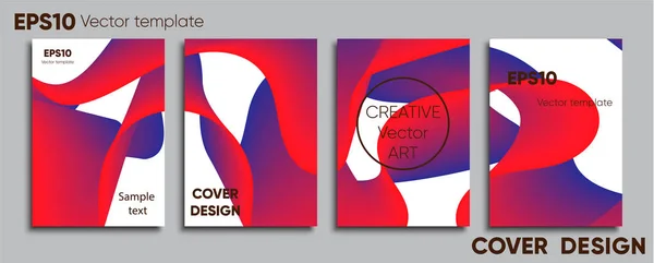 Творческая Цветная Обложка Дизайн Обложки Холодный Фон — стоковый вектор