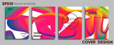 Yaratıcı renkli kapak. Kapak tasarımı. Serin arka plan.