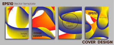 Yaratıcı renkli kapak. Kapak tasarımı. Serin arka plan.