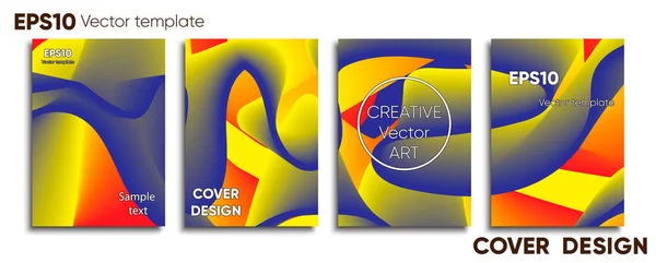 Cubierta Color Creativo Diseño Portada Fondo Fresco — Vector de stock