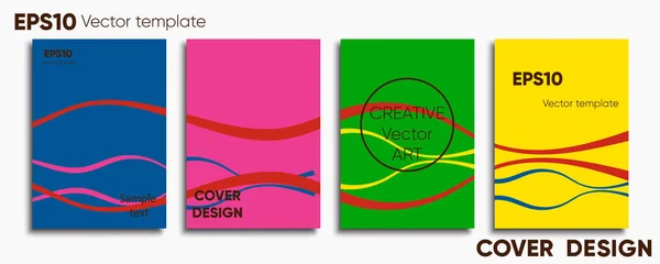 Kreativa Färgade Locket Omslagsdesign Cool Bakgrund — Stock vektor