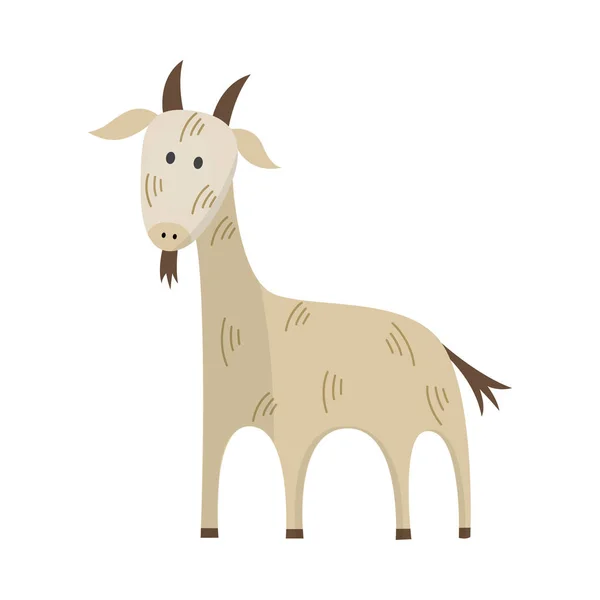 Icona della capra piatta vettoriale — Vettoriale Stock
