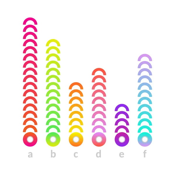 Vector linjärt histogram bar diagram ikon — Stock vektor